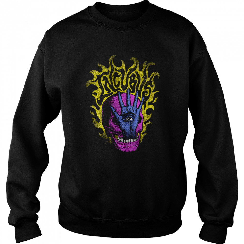 Incubus Flaming Skull Hand shirt Unisex Sweatshirt