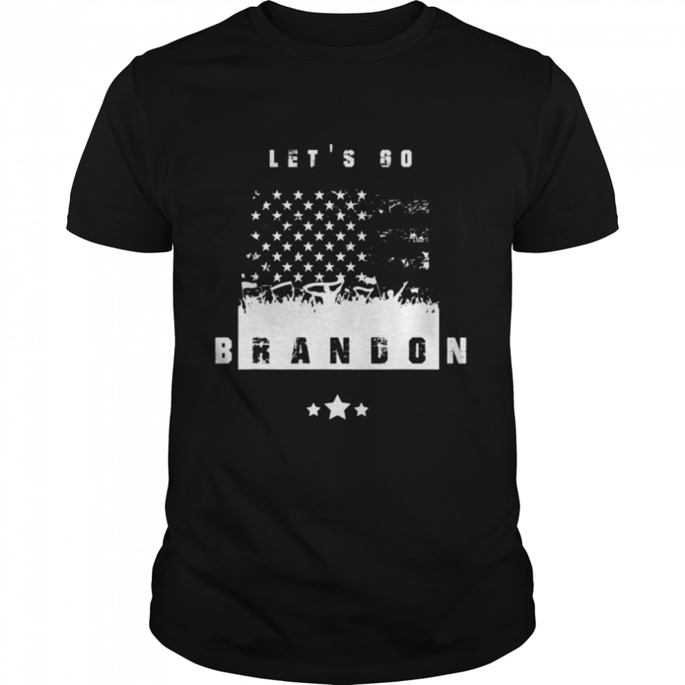 Let’s Go Brandon Conservative Anti-Liberal US Vintage Flag Tee Shirt