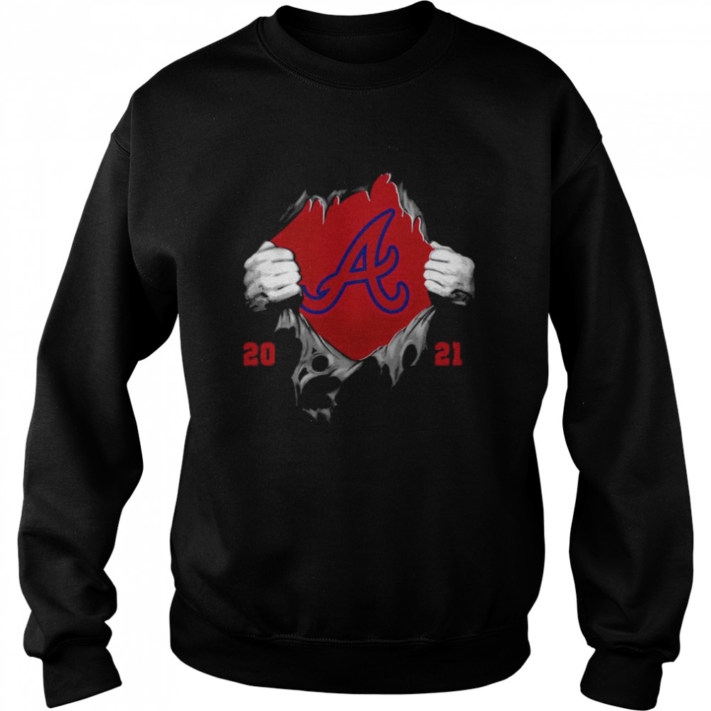 Official Blood Inside Me Atlanta Braves 2021 Champion Unisex Sweatshirt