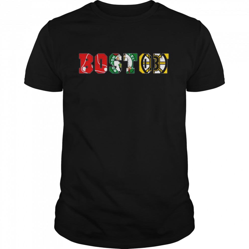 Official Champion Boston Sports team Boston Red Sox Boston Celtics Boston Bruins 2021 shirt Classic Men's T-shirt