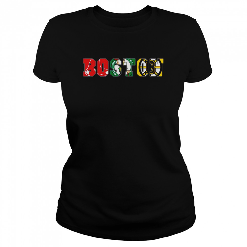 Official Champion Boston Sports team Boston Red Sox Boston Celtics Boston Bruins 2021 shirt Classic Women's T-shirt