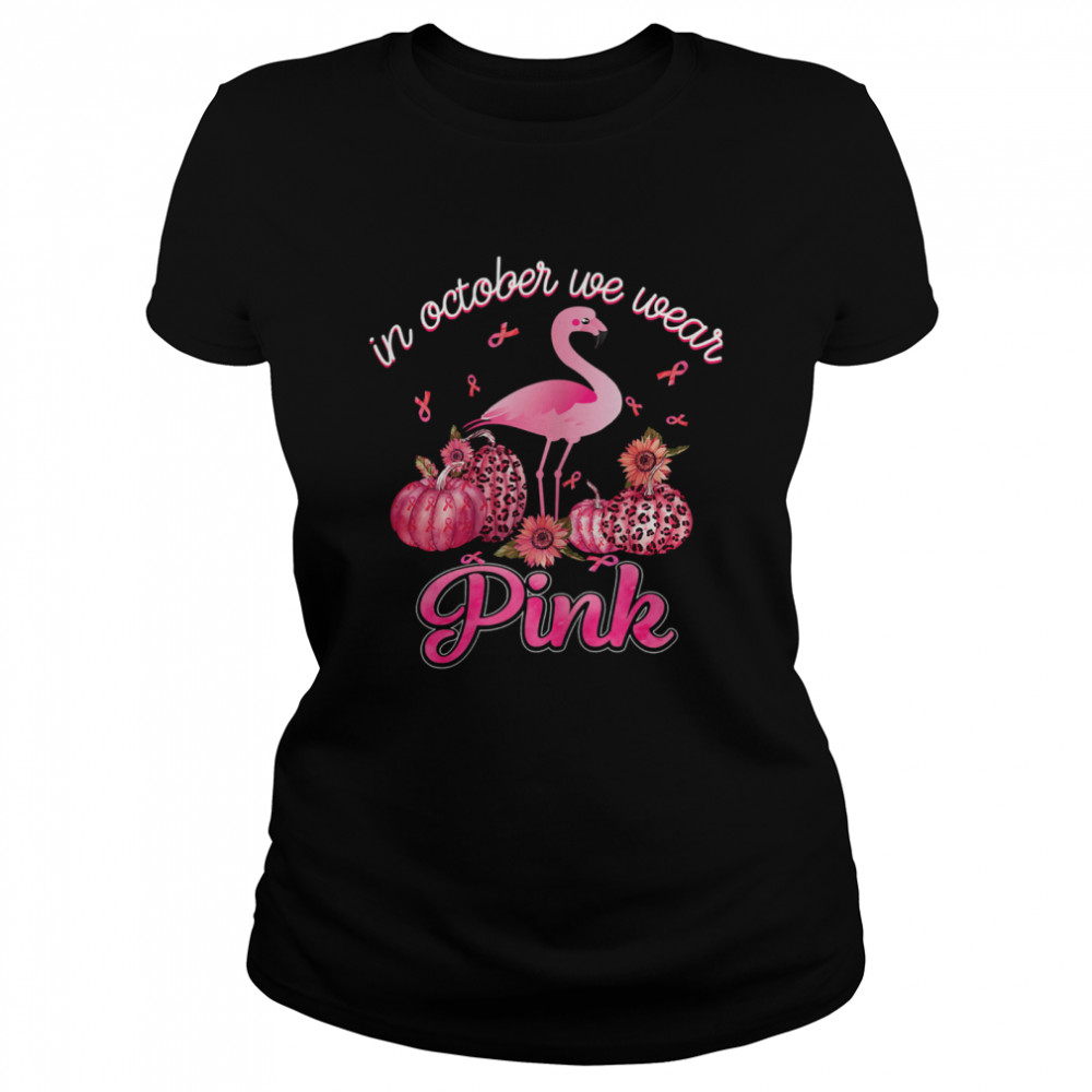 breast cancer flamingo shirt