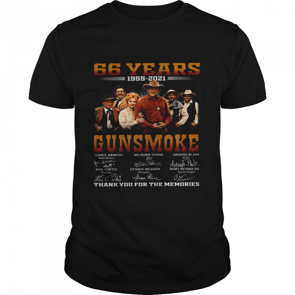 66 years 1956 2021 gunsmoke thank you for the memories shirt
