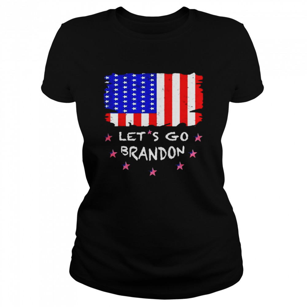 American Flag Let's Go Brandon Fjb Anti Biden Rate Classic Women's T-shirt