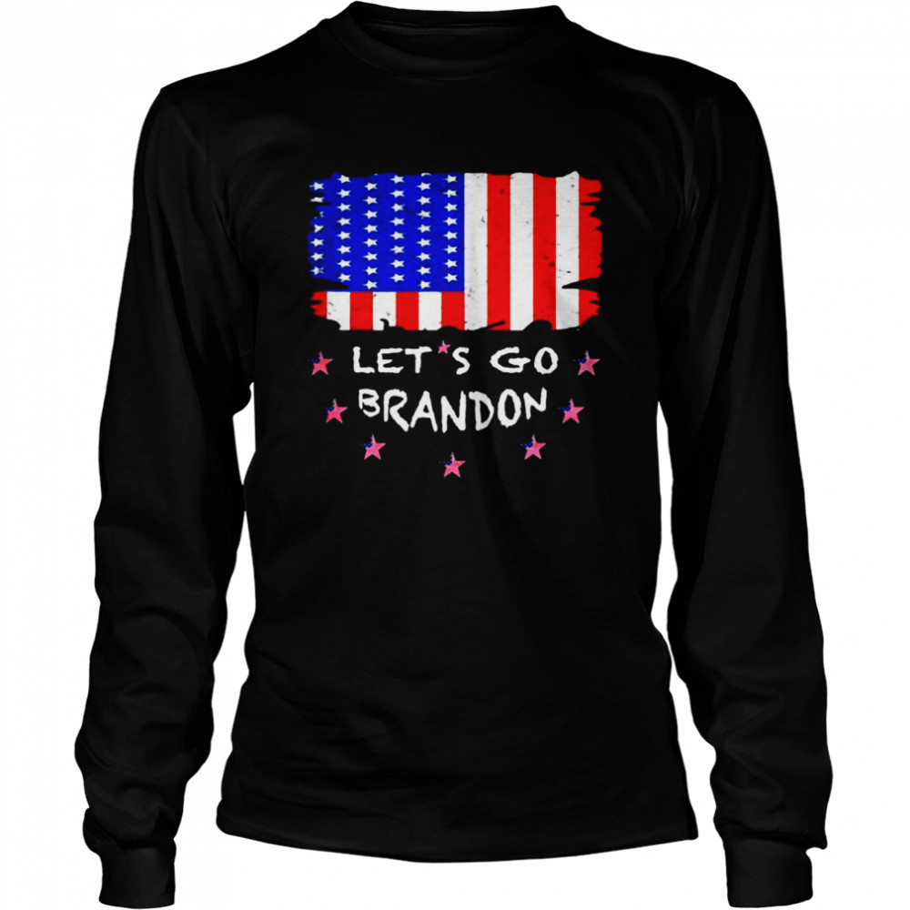 American Flag Let's Go Brandon Fjb Anti Biden Rate Long Sleeved T-shirt