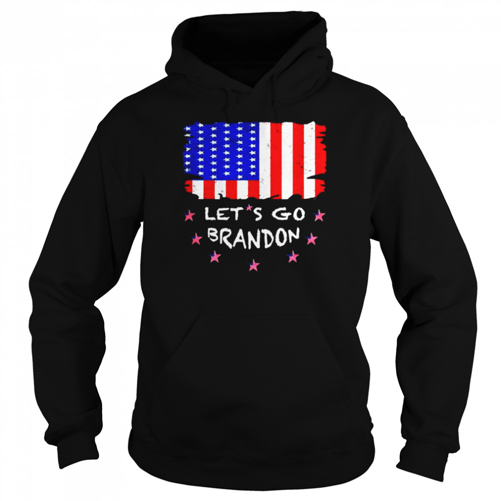 American Flag Let's Go Brandon Fjb Anti Biden Rate Unisex Hoodie