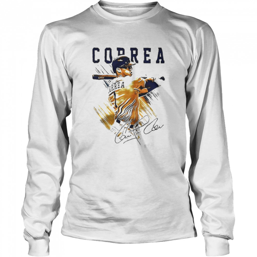 Correa Pastel Houston Astros MLB Long Sleeved T-shirt