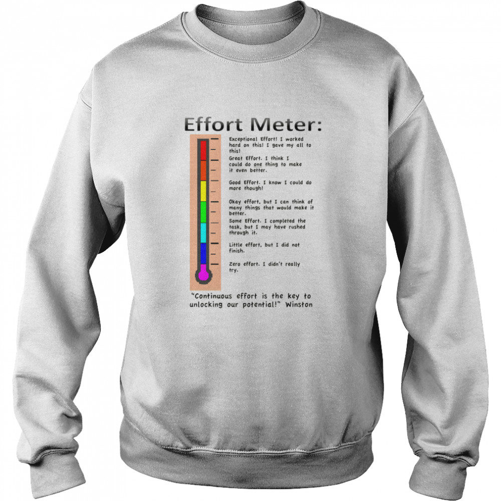 Effort meter shirt Unisex Sweatshirt