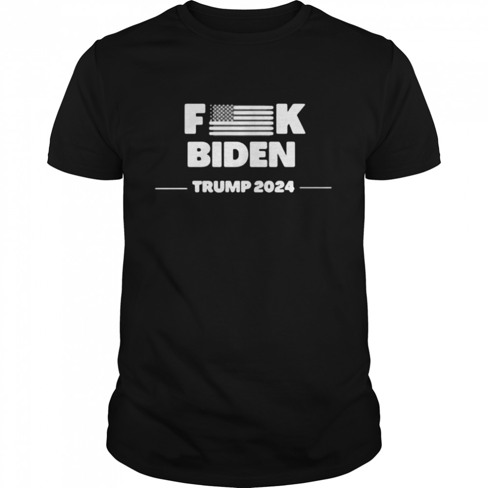 Fuck Biden American Flag Impeach Biden Trump 2024 Classic Men's T-shirt