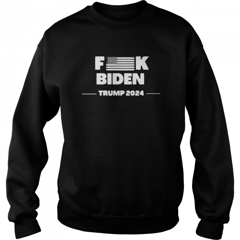 Fuck Biden American Flag Impeach Biden Trump 2024 Unisex Sweatshirt