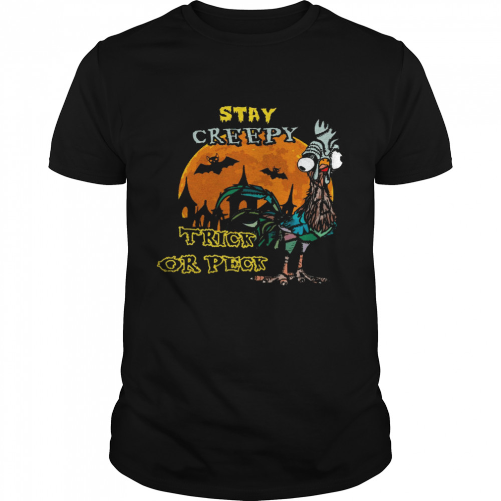 Hei Hei Chicken Stay creepy trick or peck shirt Classic Men's T-shirt