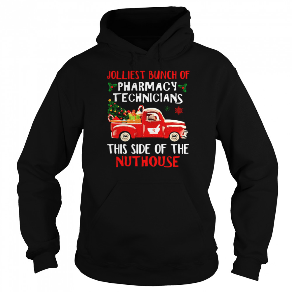 Jolliest Bunch Of Pharmacy Technicians This Side Of The Nuthouse Christmas Unisex Hoodie