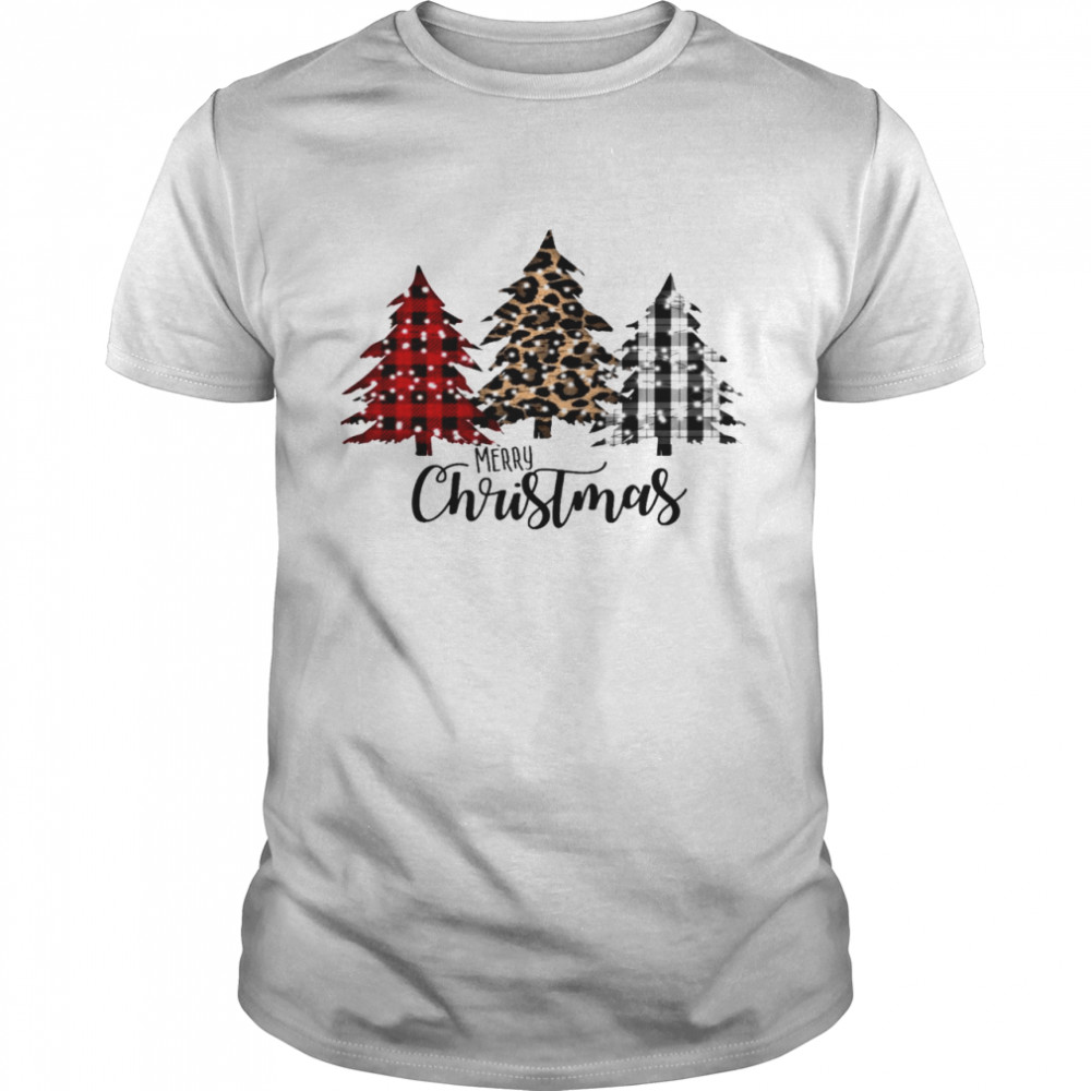 Merry christmas tree leopard shirt Classic Men's T-shirt