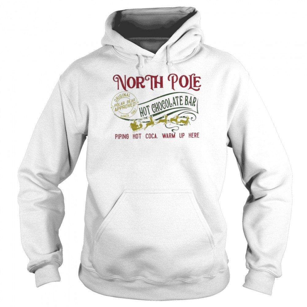 North pole hot chocolate best pajamas merry christmas shirt Unisex Hoodie