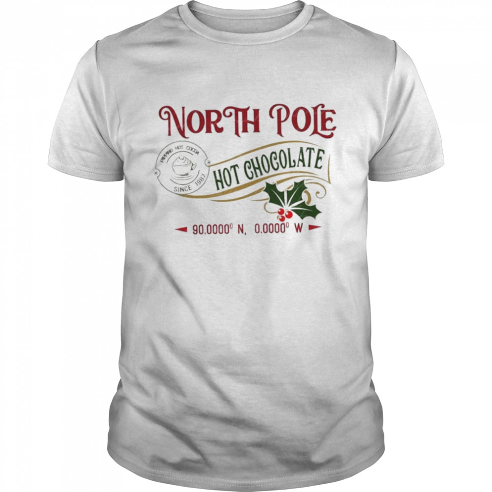 North pole hot chocolate christmas coffee pajamas shirt Classic Men's T-shirt