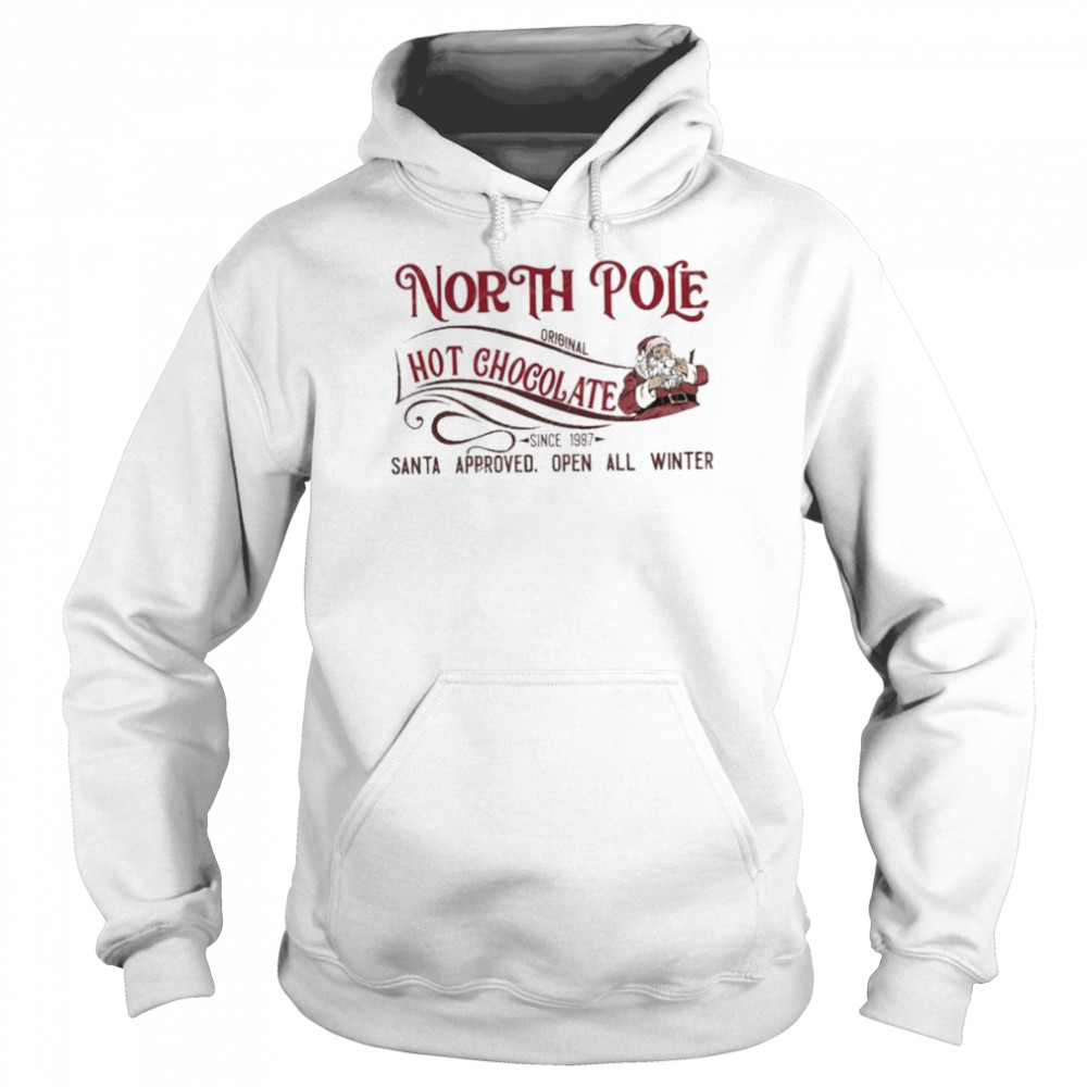 North pole hot chocolate christmas shirt Unisex Hoodie