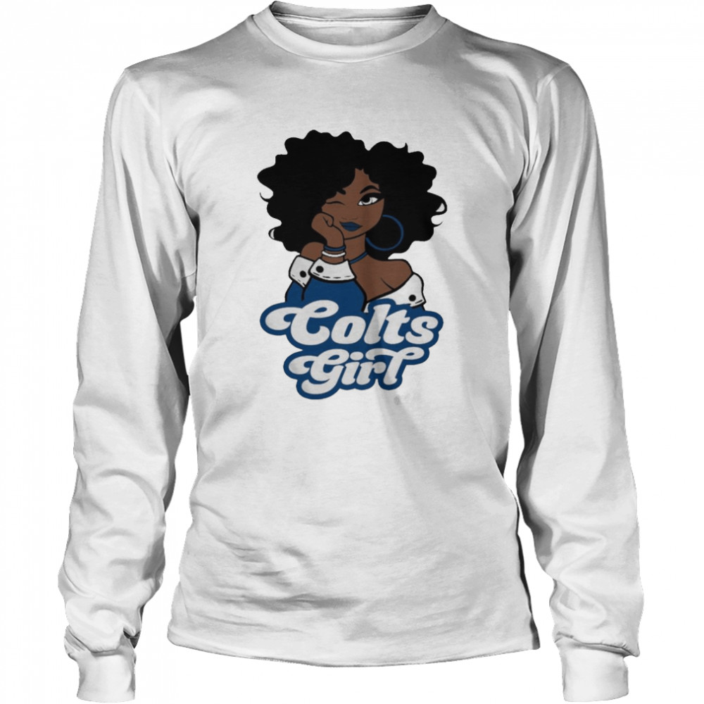 Official black woman indianapolis colts girl shirt Long Sleeved T-shirt