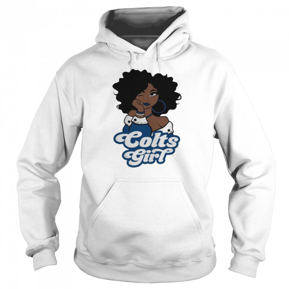 Official black woman indianapolis colts girl shirt Unisex Hoodie