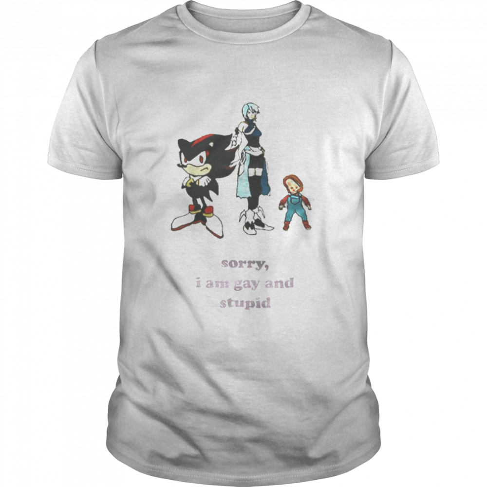 Sonic Shadow Aqua And Chucky Sorry I Am Gay And Stupid Classic Men's T-shirt