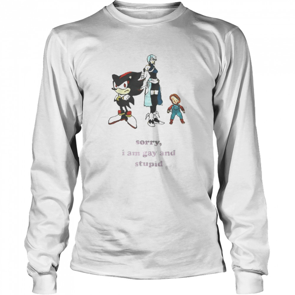 Sonic Shadow Aqua And Chucky Sorry I Am Gay And Stupid Long Sleeved T-shirt