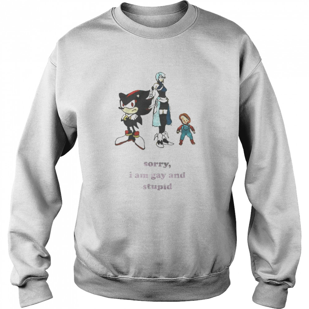 Sonic Shadow Aqua And Chucky Sorry I Am Gay And Stupid Unisex Sweatshirt