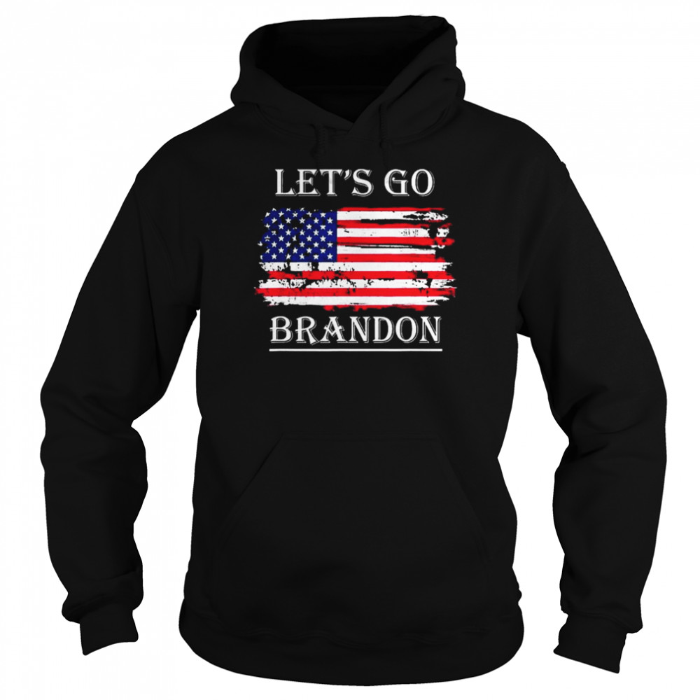 Let’s Go Brandon Conservative Anti Liberal USA Flag JB Chant Unisex Hoodie