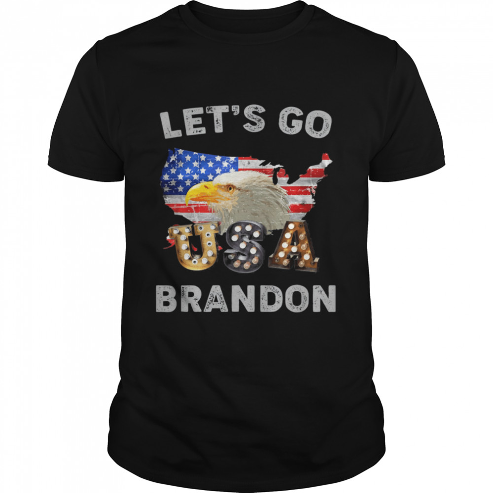 Let’s Go Brandon Conservative Eagle US Flag Classic Men's T-shirt