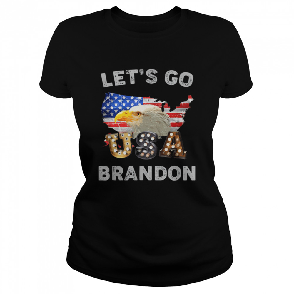 Let’s Go Brandon Conservative Eagle US Flag Classic Women's T-shirt