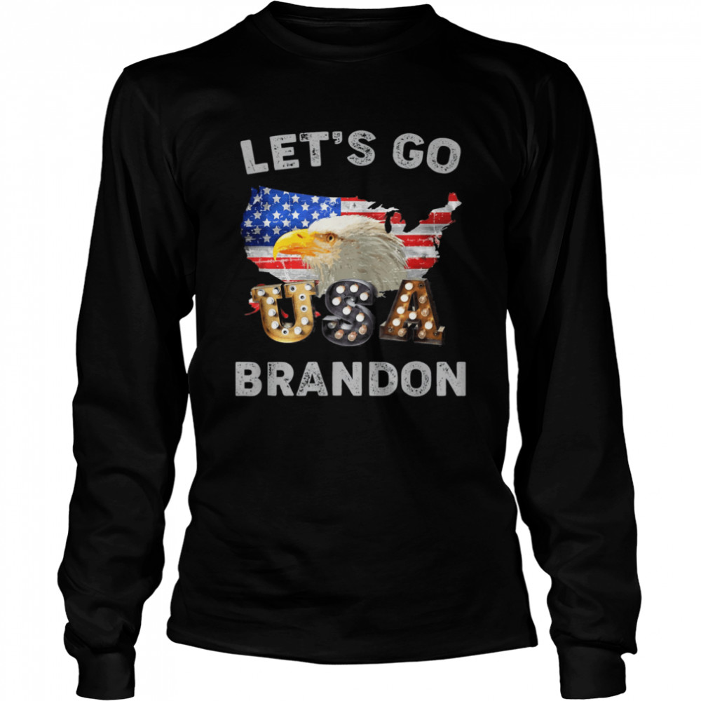 Let’s Go Brandon Conservative Eagle US Flag Long Sleeved T-shirt