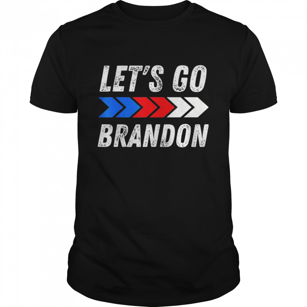 Let’s Go Brandon Conservative US Flag Meme Classic Men's T-shirt