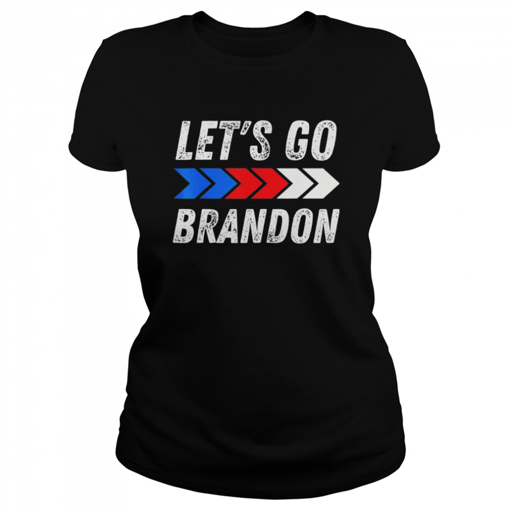 Let’s Go Brandon Conservative US Flag Meme Classic Women's T-shirt