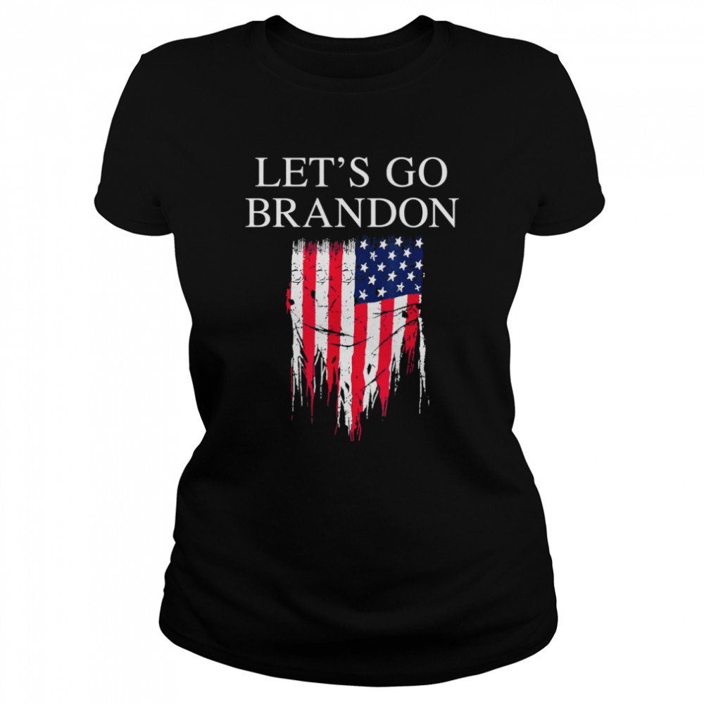 Let’s Go Brandon Joe Biden Conservative USA Flag Classic Women's T-shirt