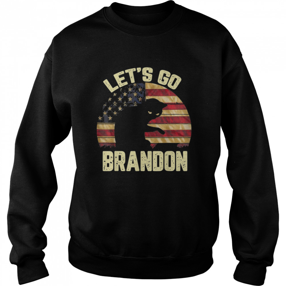 Let’s Go Brandon US Flag ANGRY CAT Unisex Sweatshirt