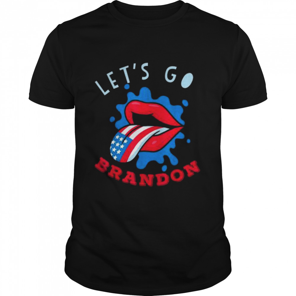 Let’s Go Brandon Usa Tongue Flag Tee Shirt