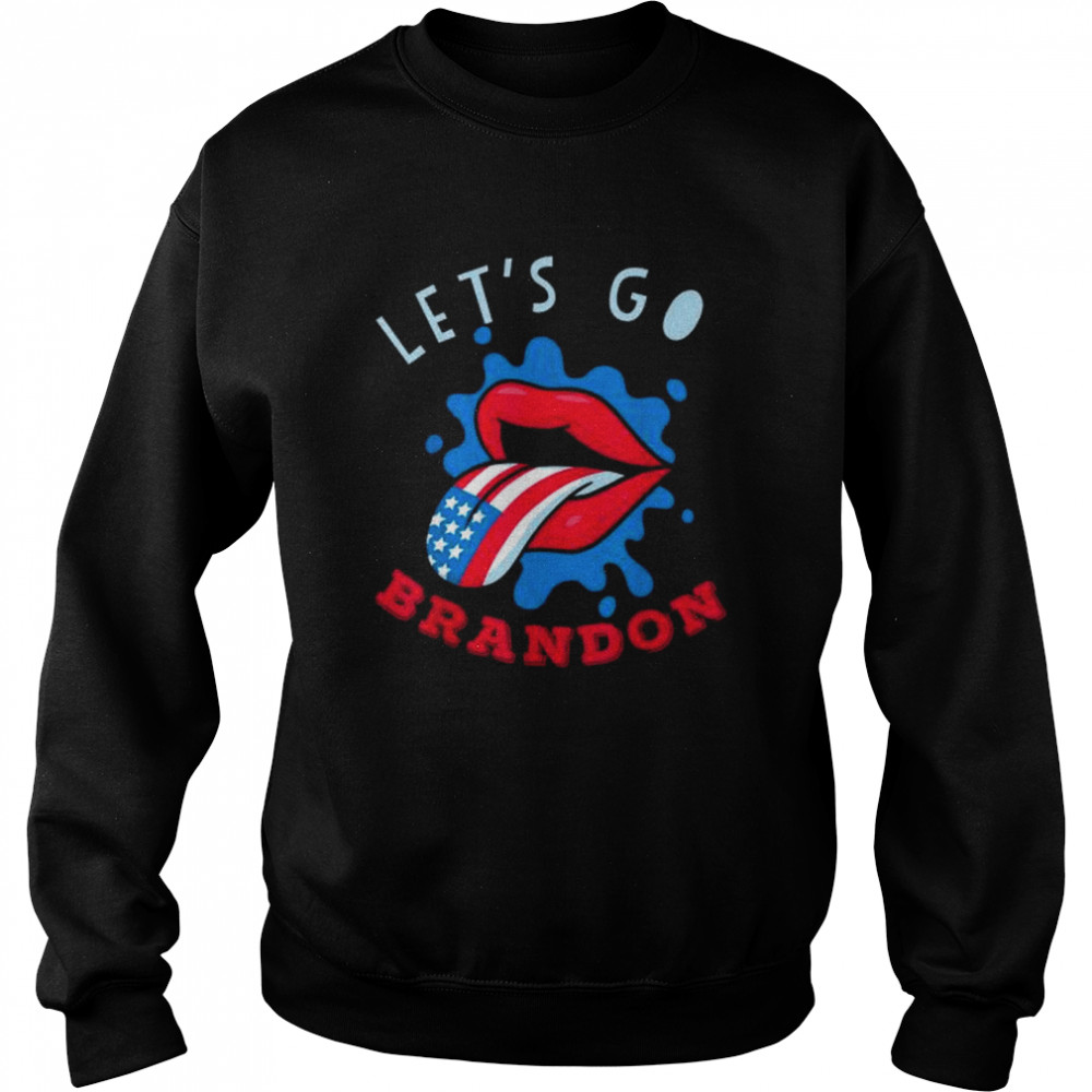 Let’s Go Brandon Usa Tongue Flag Tee Unisex Sweatshirt