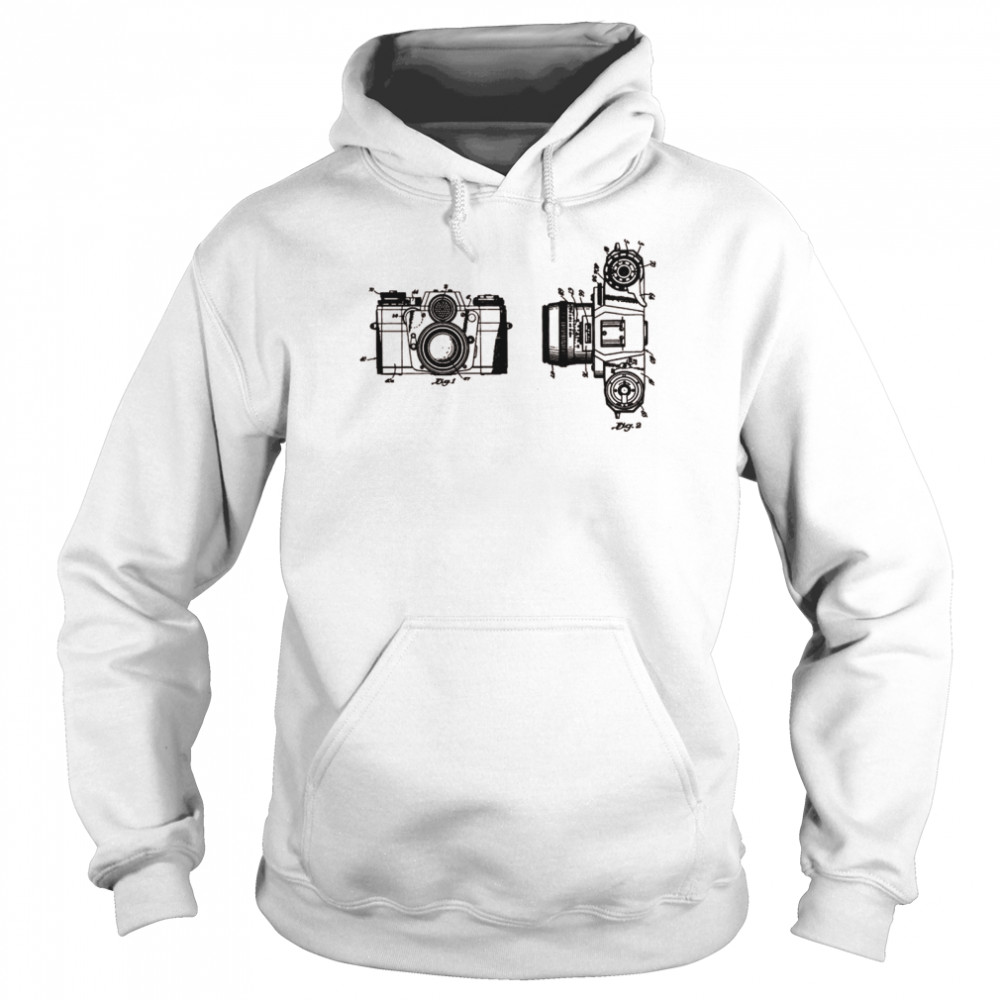 Camera Blueprint Vintage Patent Photography Photographer Unisex Hoodie