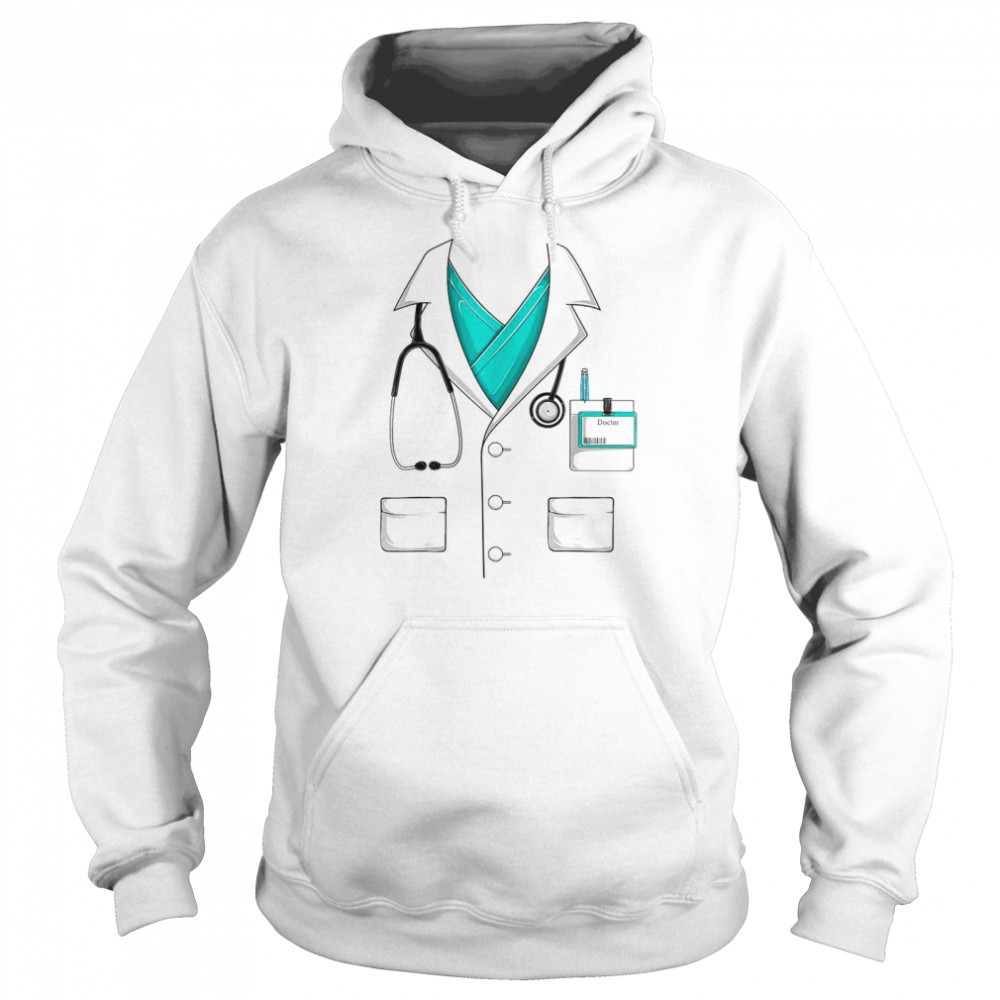 Doctor White Lab Coat Halloween Costume Unisex Hoodie