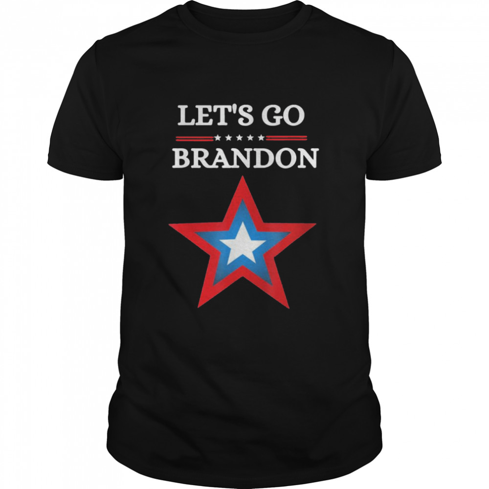 Let’s go brandon anti Biden conservative USA flag star shirt