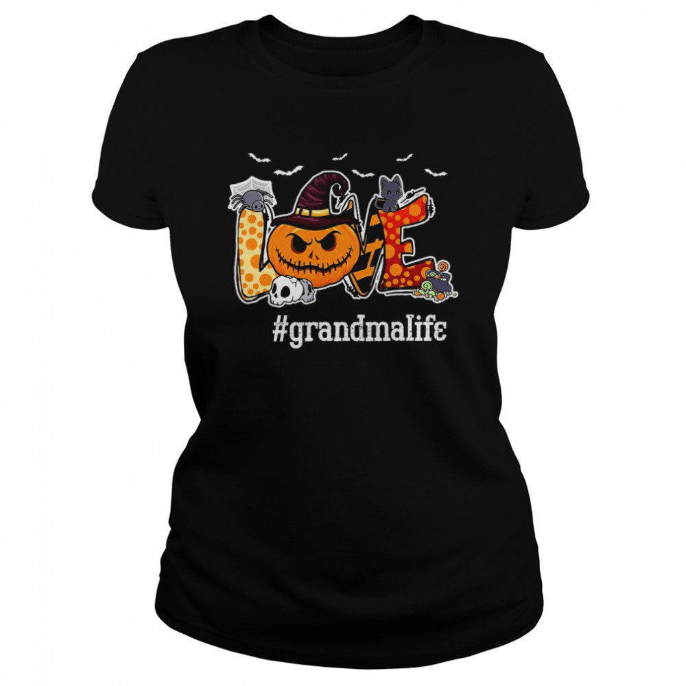 Love Pumpkin Grandma Life Happy Halloween Classic Women's T-shirt