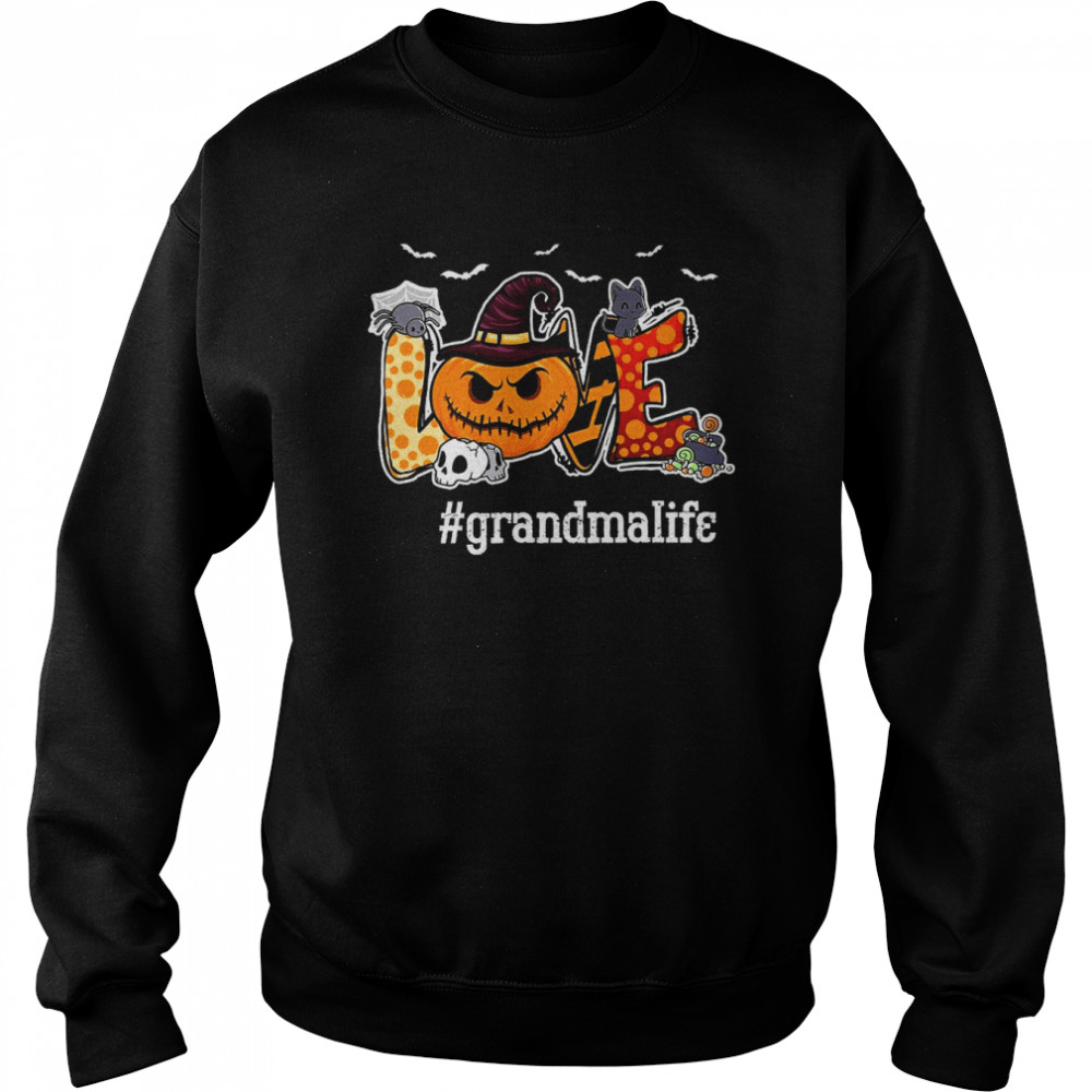 Love Pumpkin Grandma Life Happy Halloween Unisex Sweatshirt