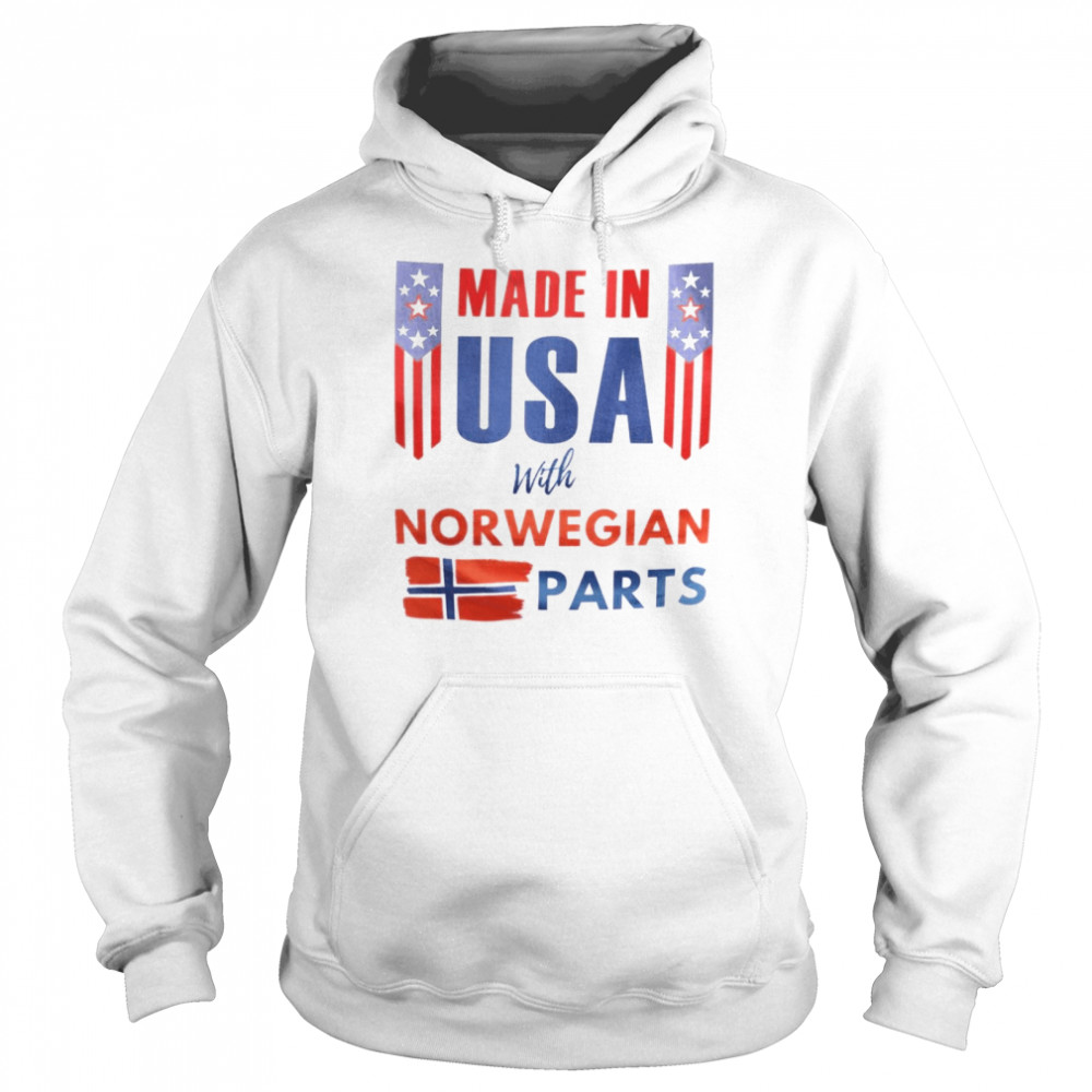 Made in usa with norwegian parts shirt Unisex Hoodie