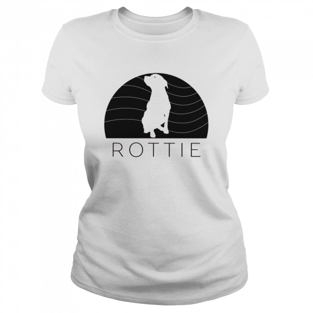 Retro Rottweiler Dog Rottie Puppy Mom Dad Vintage Pet Love Classic Women's T-shirt