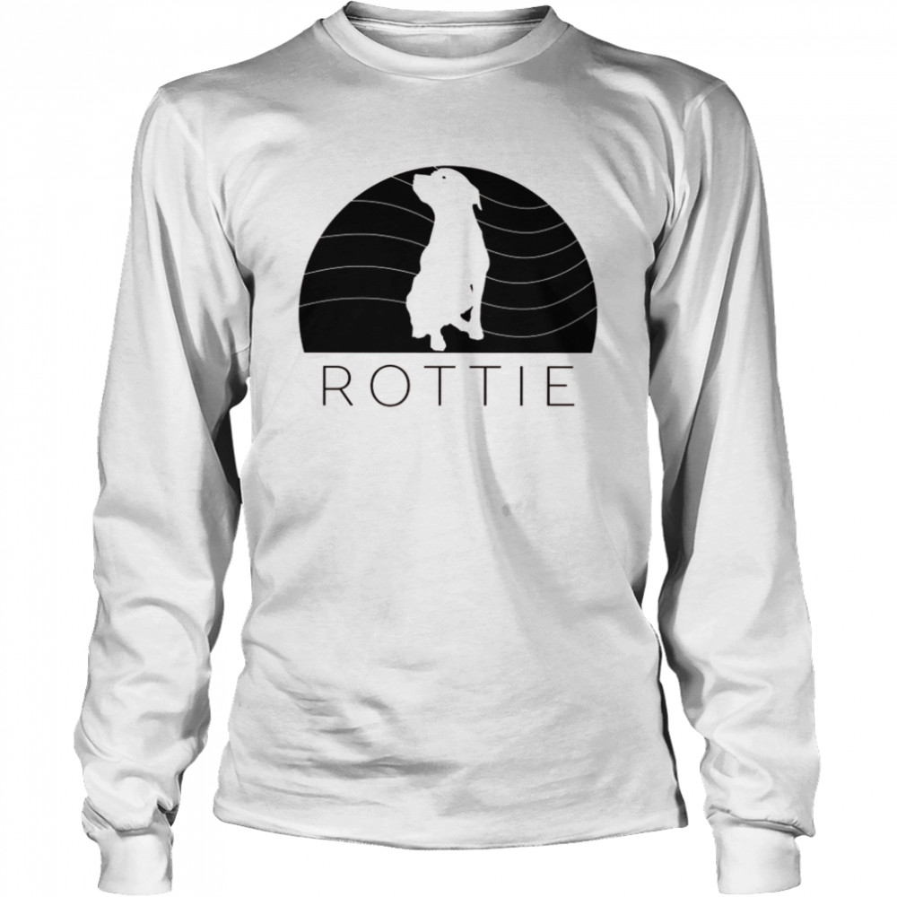 Retro Rottweiler Dog Rottie Puppy Mom Dad Vintage Pet Love Long Sleeved T-shirt