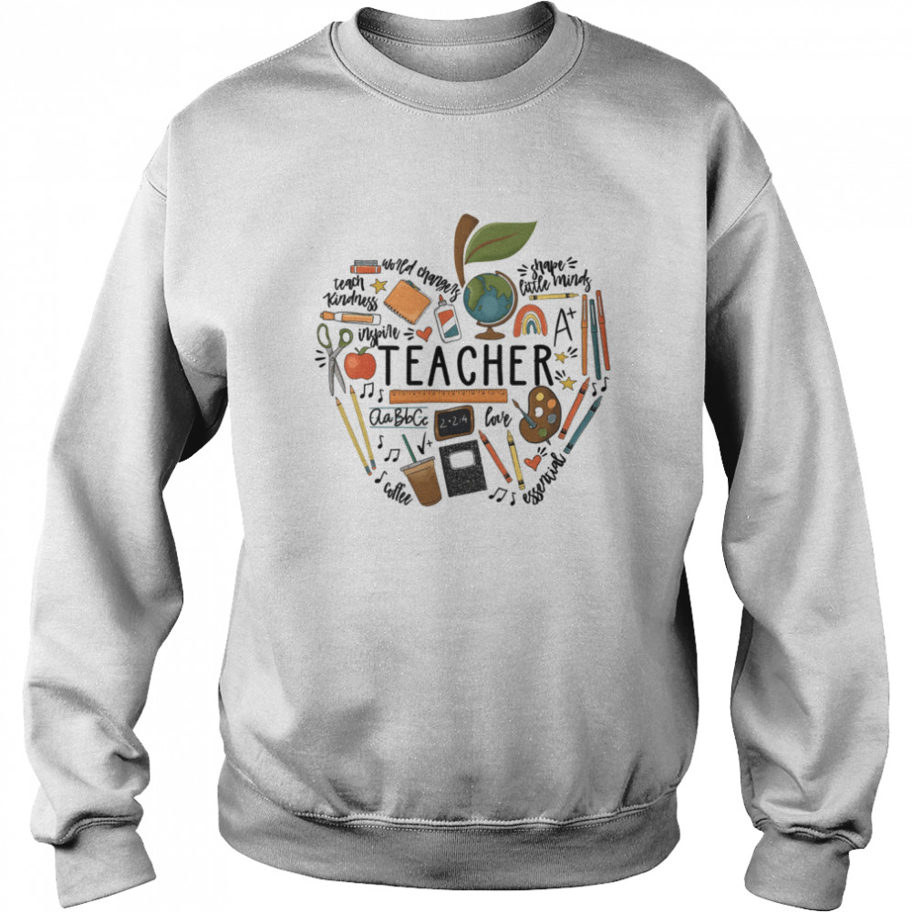 Teacher Teach Kindness Shape Little Minds Love Coffee Unisex Sweatshirt