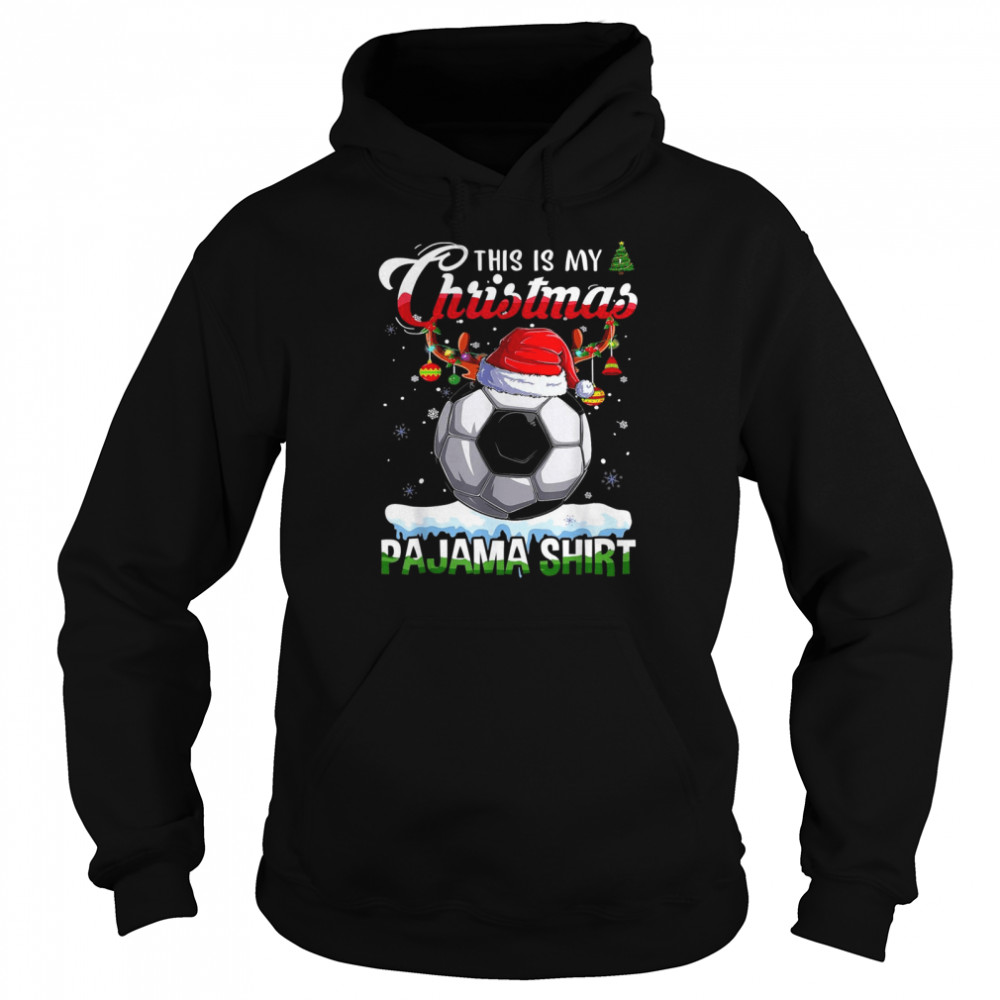 This is My Christmas Pajama Soccer Christmas Lights Unisex Hoodie