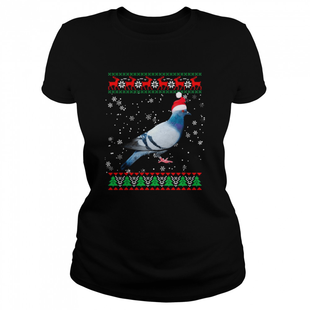 Ugly Xmas Animals Christmas Pigeon Classic Women's T-shirt