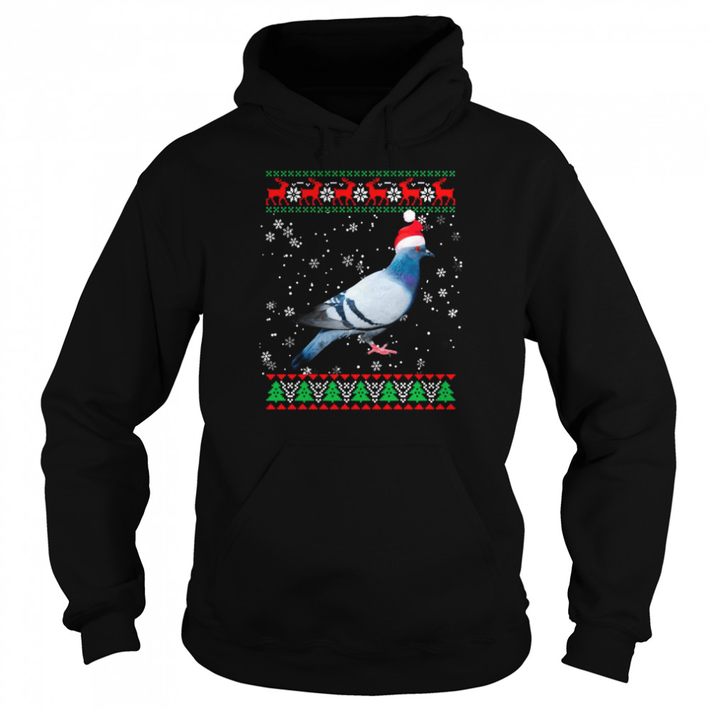 Ugly Xmas Animals Christmas Pigeon Unisex Hoodie