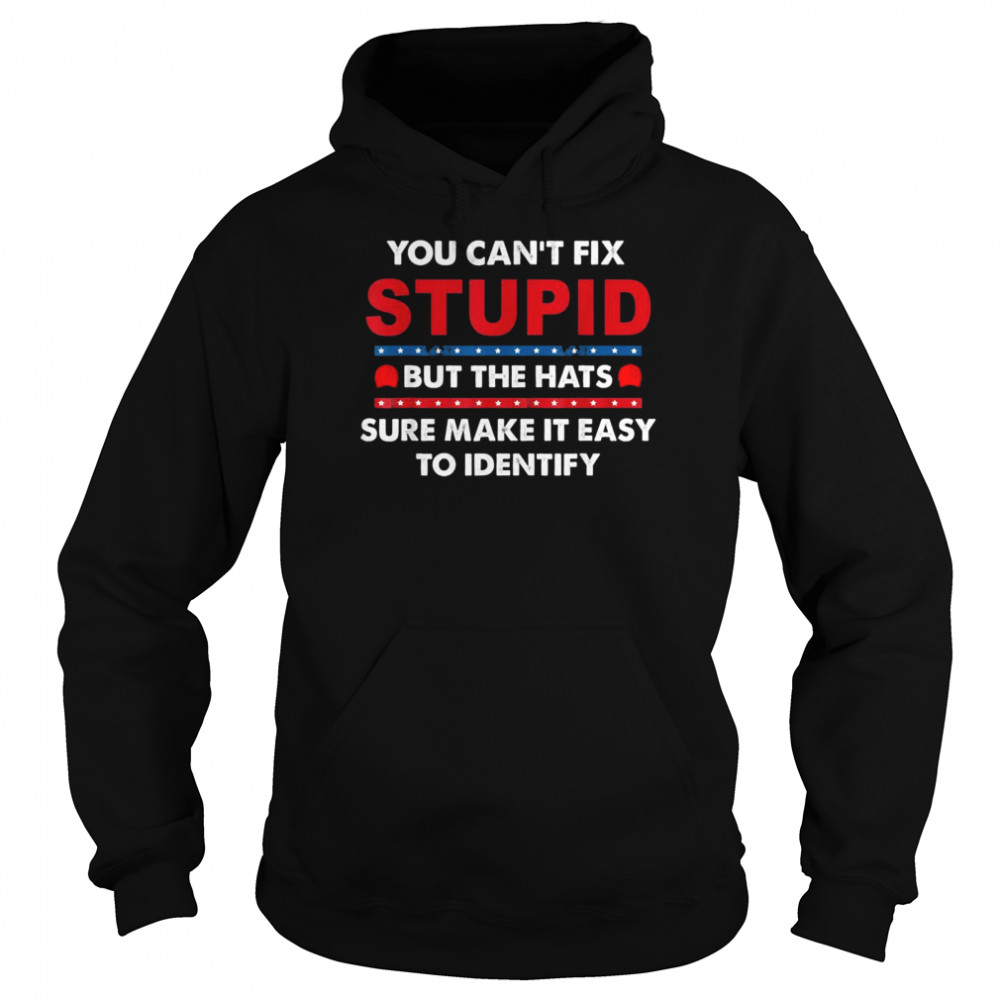 You Can’t Fix Stupid But The Hats Sure Make It Unisex Hoodie