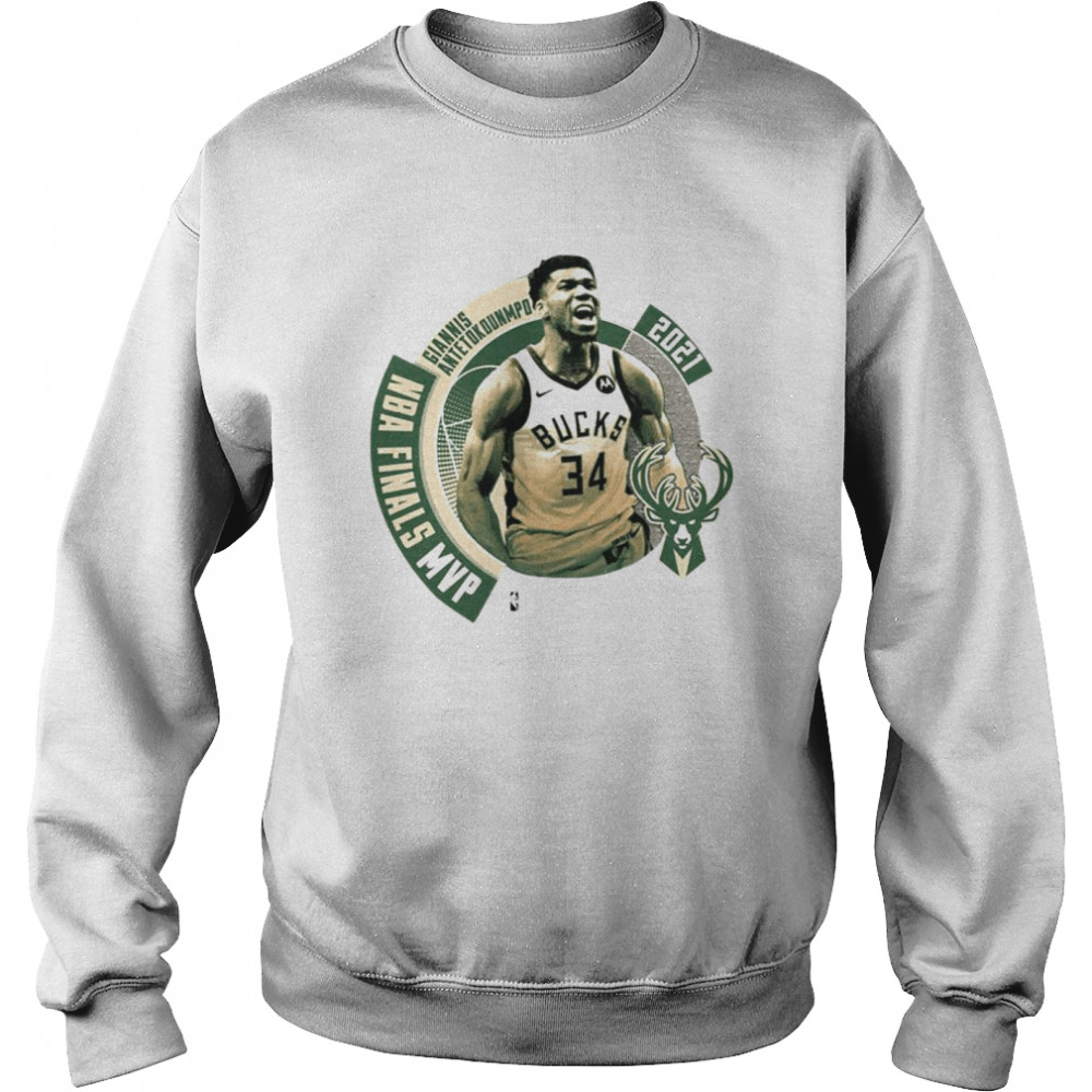 2021 NBA Champions Crossover MVP Milwaukee Bucks T- Unisex Sweatshirt