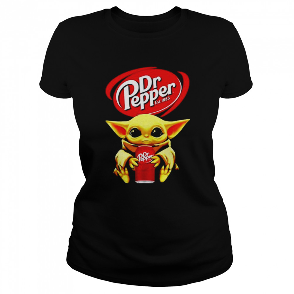 Baby Yoda Hug Dr Pepper shirt Classic Women's T-shirt